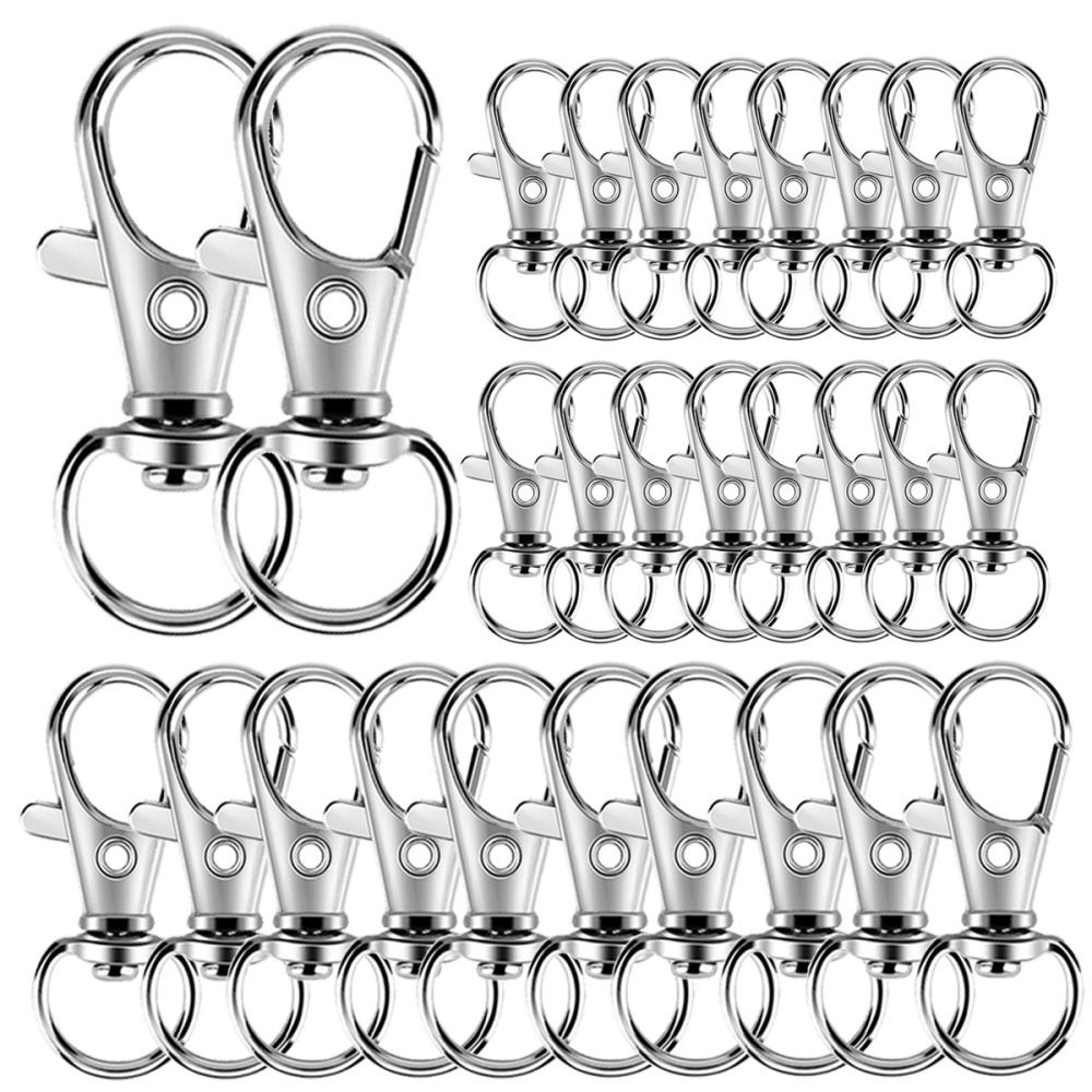 Jewelry Making Chain - 25-200 pièces Mousquetons pivotants en métal,
