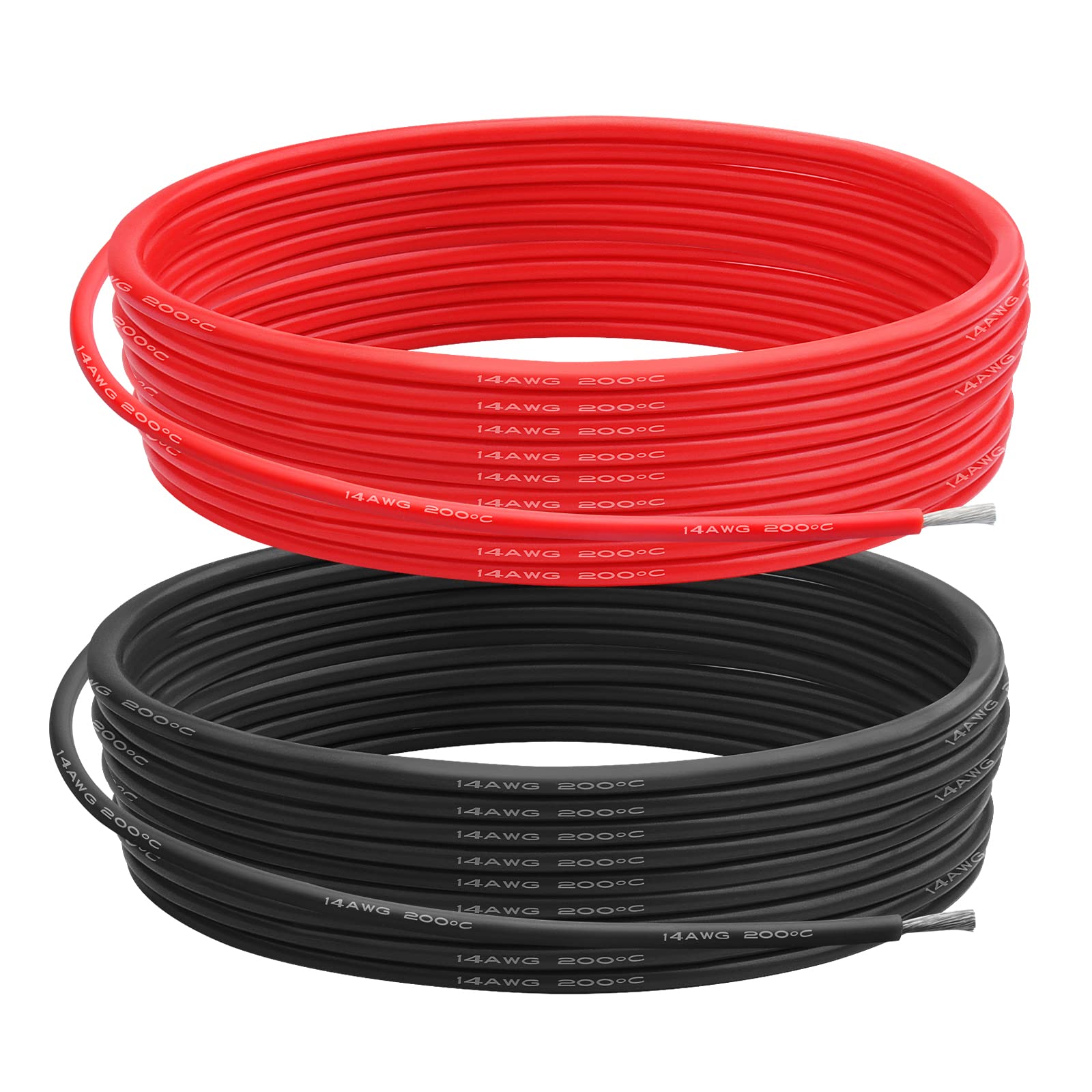 Wire 22 Gauge Copper - Fil électrique en silicone noir et