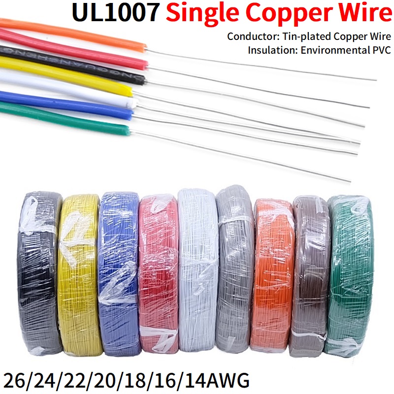 Wire 22 Gauge Copper - Fil de cuivre à noyau unique,