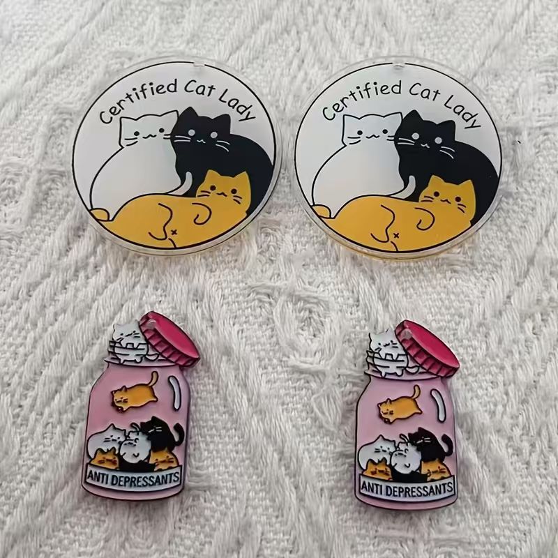 Jewelry Making Necklaces - Pendentif chat mignon en acrylique, 10
