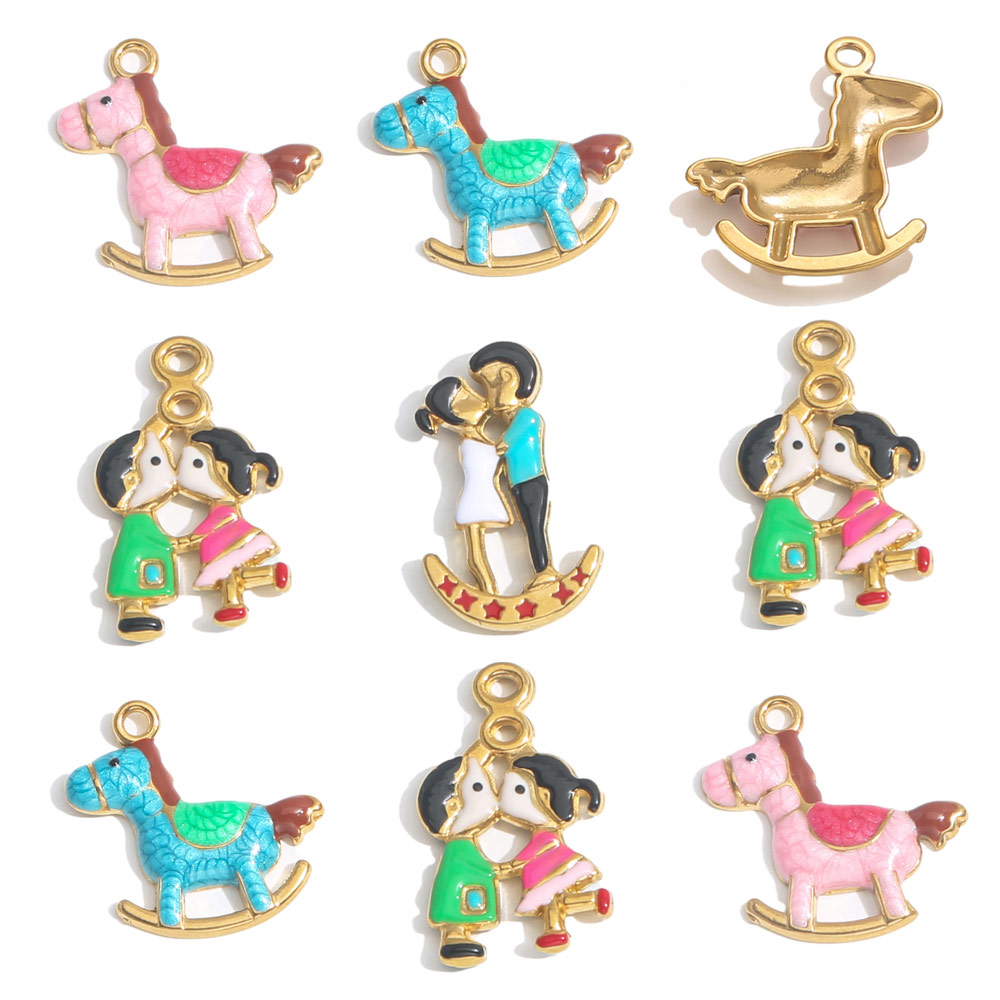 Jewelry Making For Couples - Breloques en acier inoxydable pour Couple,
