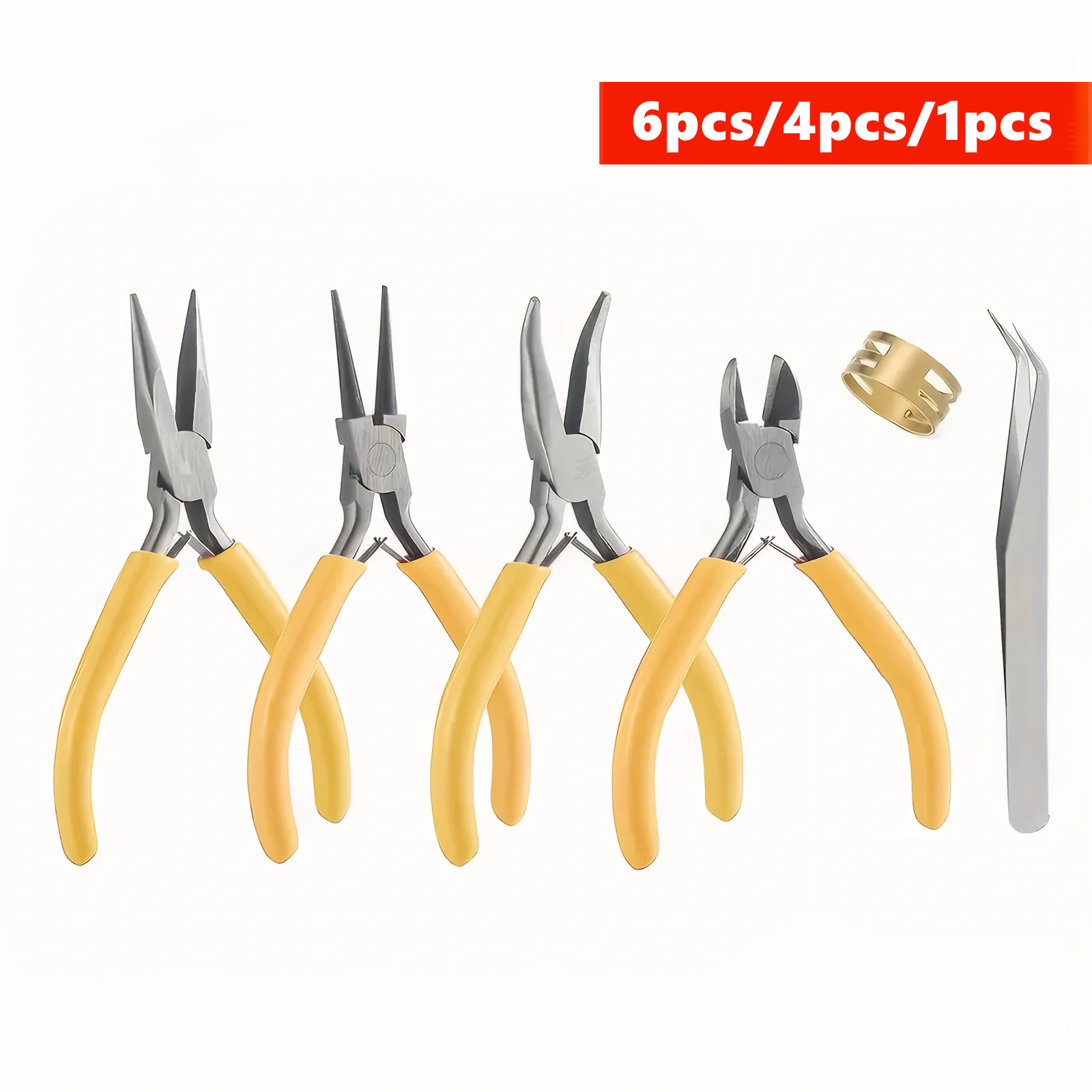 Jewelry Making Needle Nose Pliers - Ensemble de pinces jaunes pour la