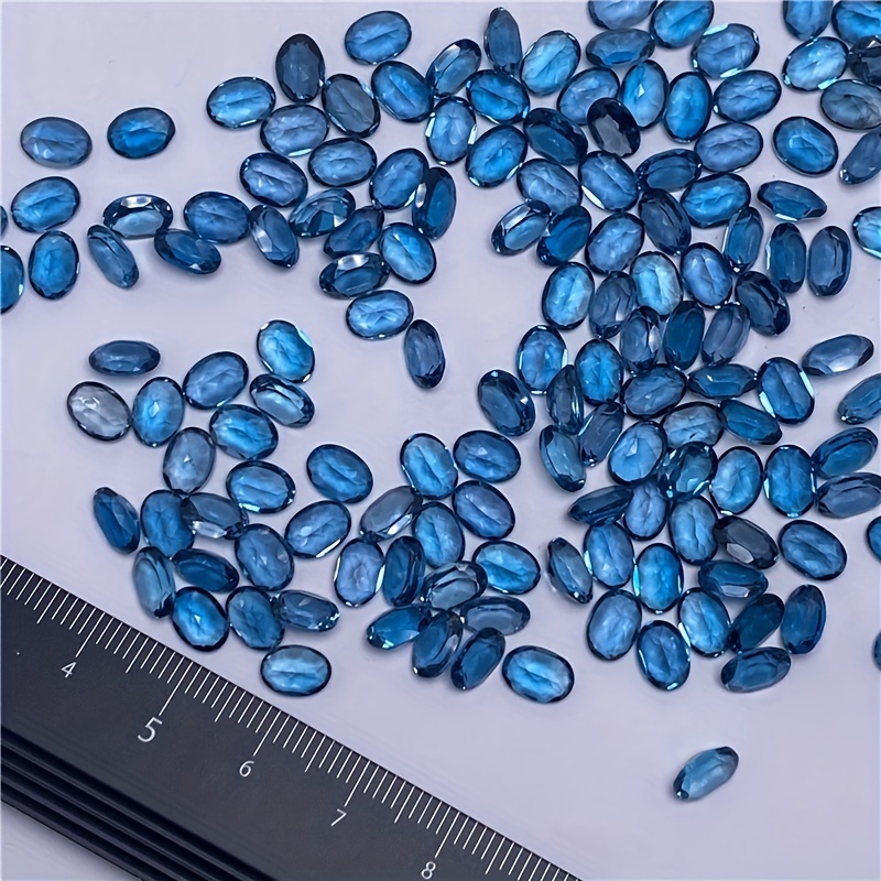 Jewelry Making In London - 1pc naturel Londres bleu topaze-ovale forme