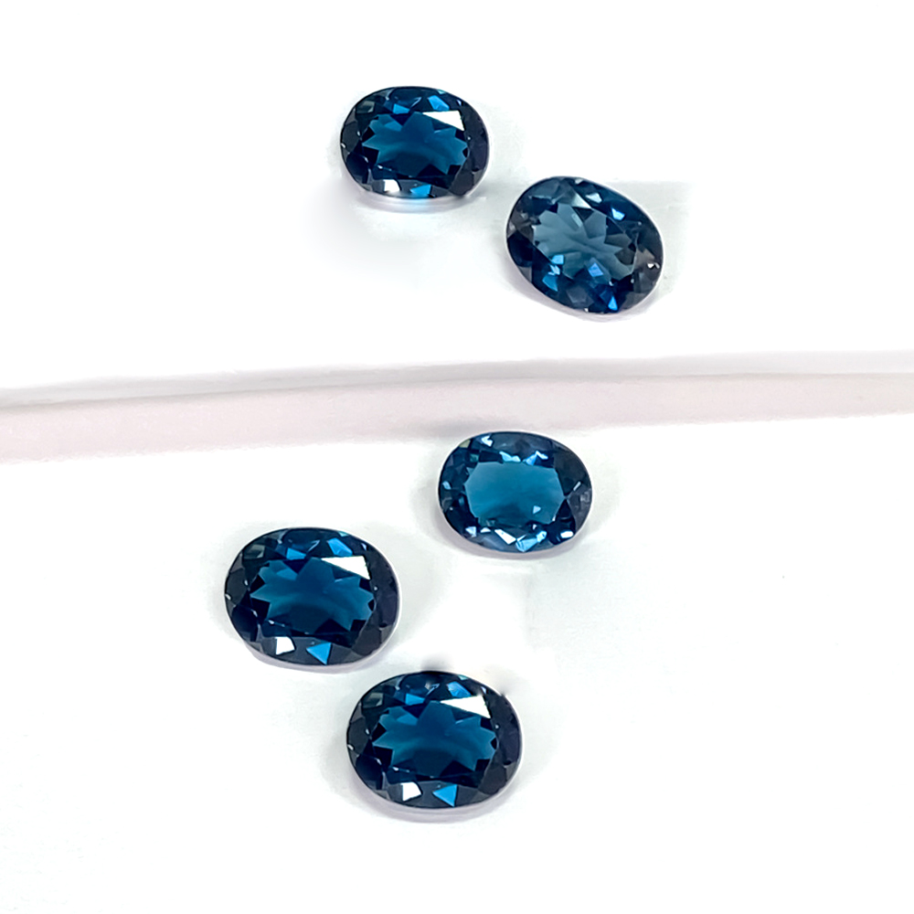 Jewelry Making In London - Topaze bleue de Londres ovale 6x8-7x10mm,