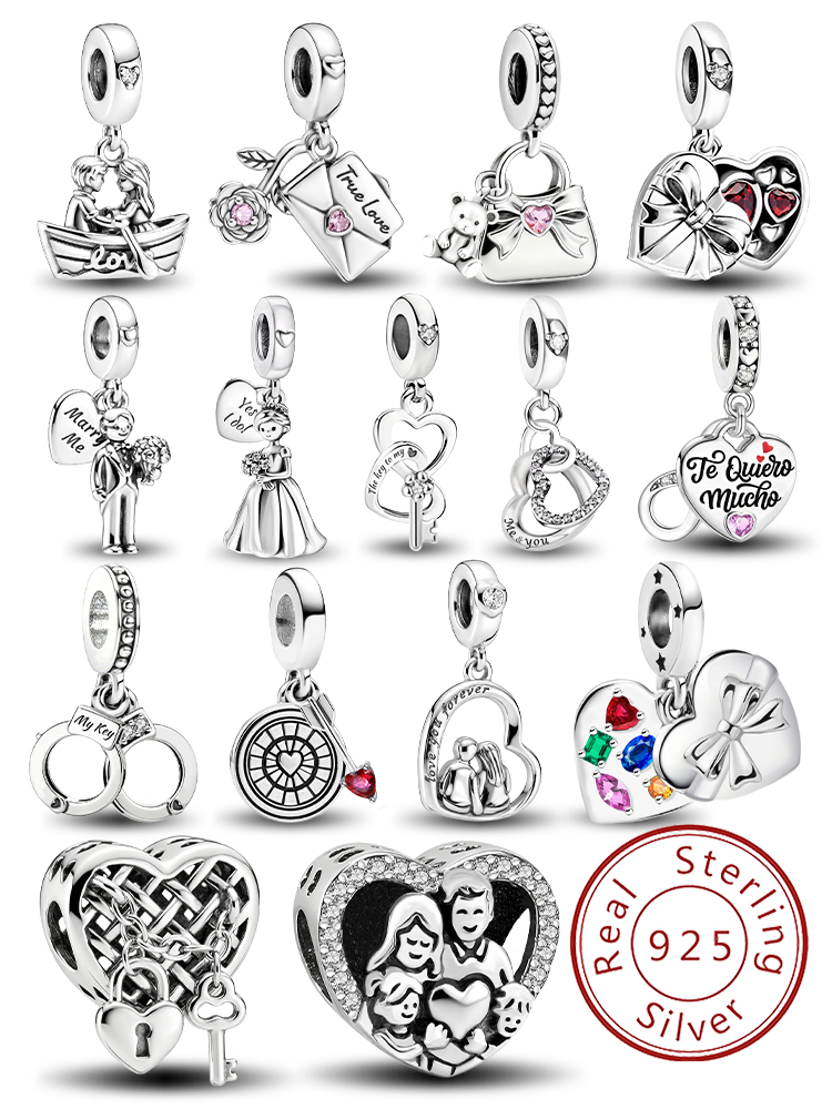 Jewelry Making For Couples - Pendentif cœur d'amour familial en argent