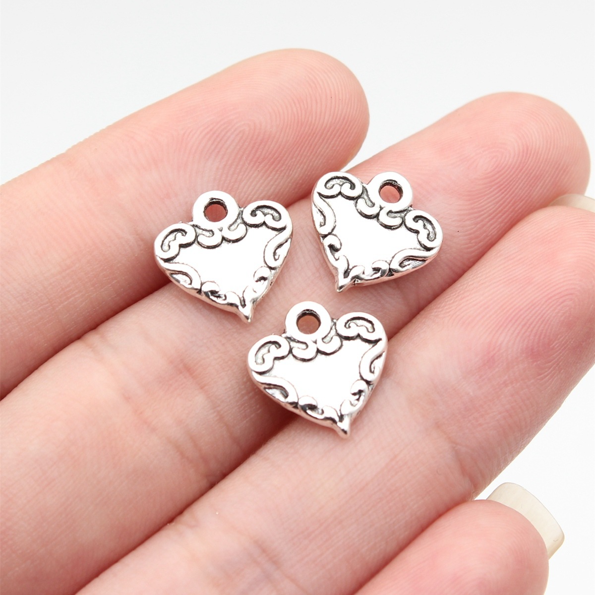 Jewelry Making For Couples - Pendentif breloque en alliage motif cœur