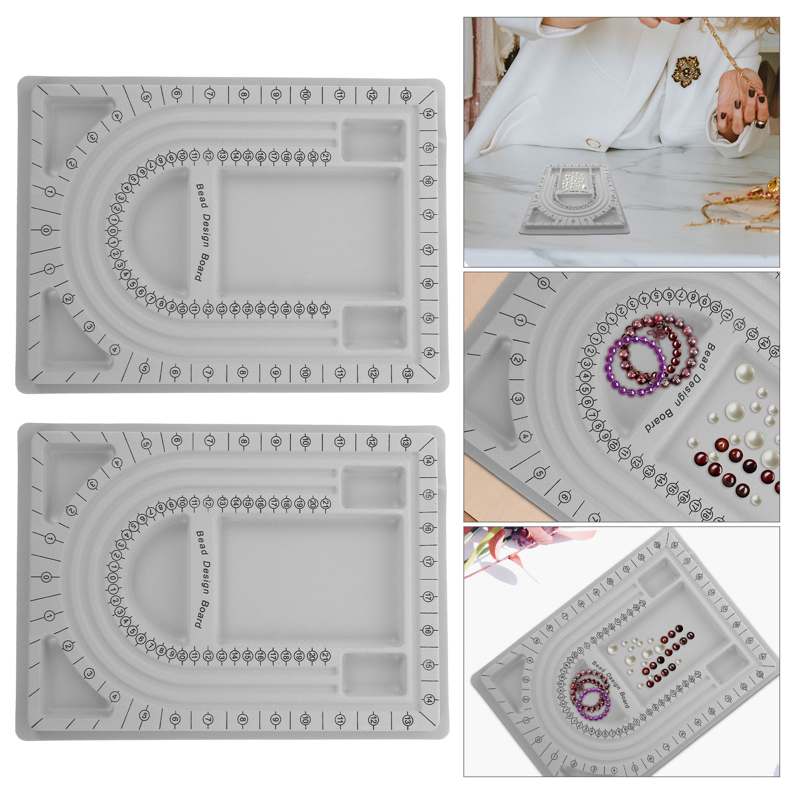 Jewelry Making Necklaces - Lot de 2 plateaux de conception