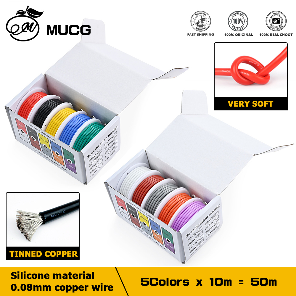 Wire 22 Gauge Copper - Fil électrique en Silicone souple, 24
