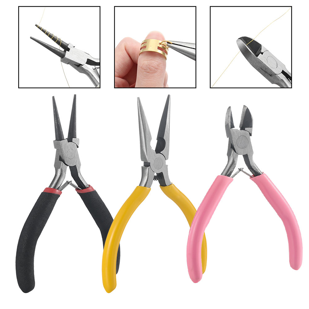Jewelry Making Needle Nose Pliers - 3 pièces/ensemble 3 Styles bijoux pinces