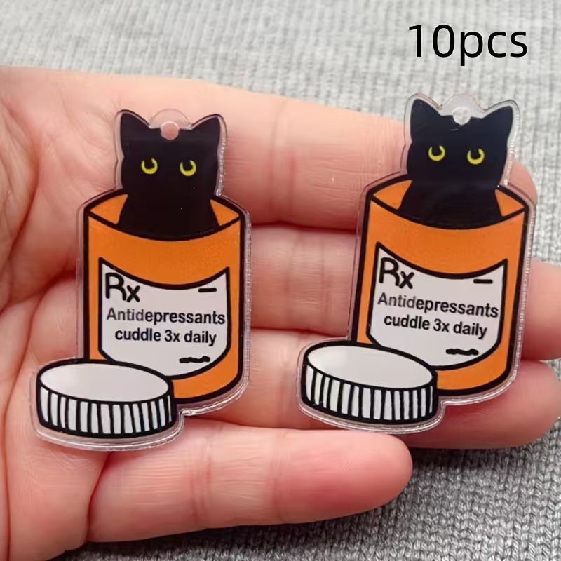 Pendentif chat en acrylique, 1 - Jewelry Making Necklaces avis et prix