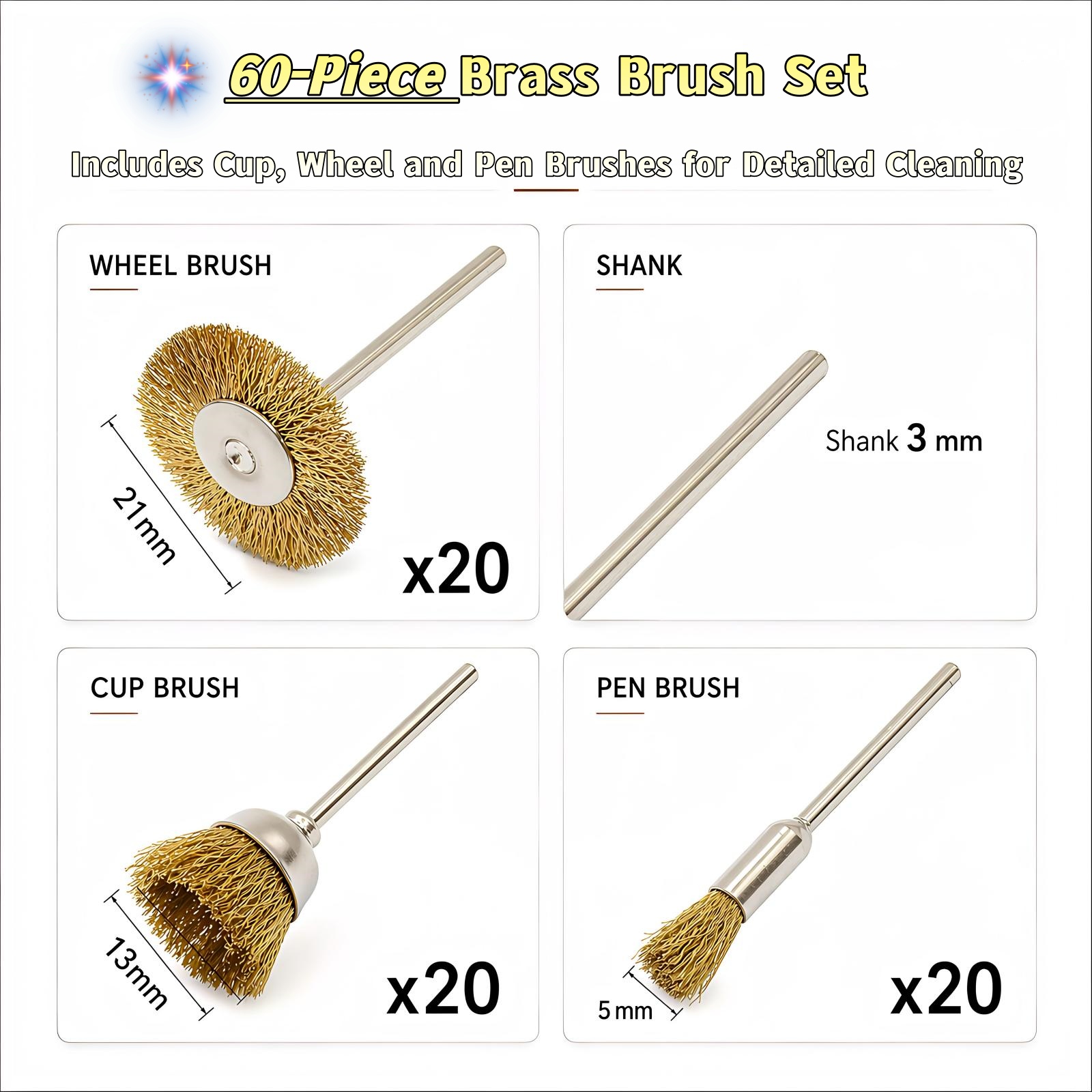 Lot de 60 brosses en laiton po - Jewelry Making Set avis et prix