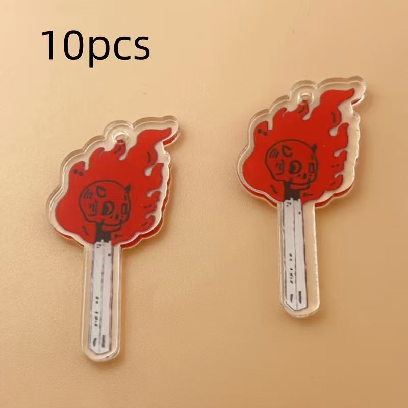 Pendentif tête de mort en acry - Jewelry Making Necklaces avis et prix