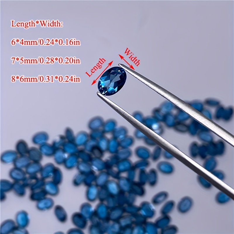 1pc naturel Londres bleu topaz - Jewelry Making In London avis et prix