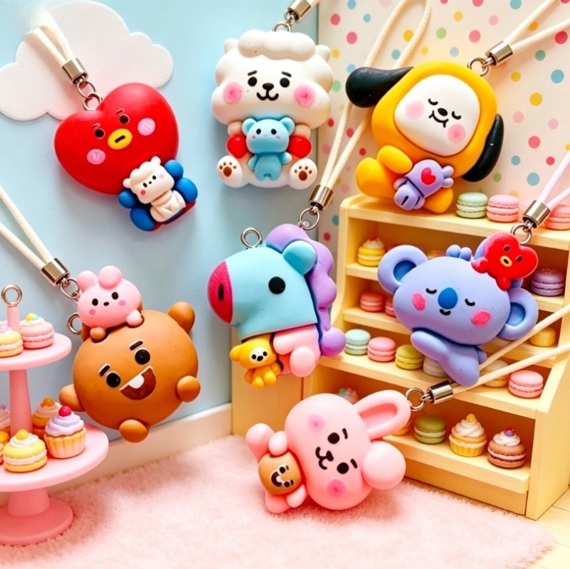 Breloques en résine BT21, 7 pi - Jewelry Making Necklaces avis et prix