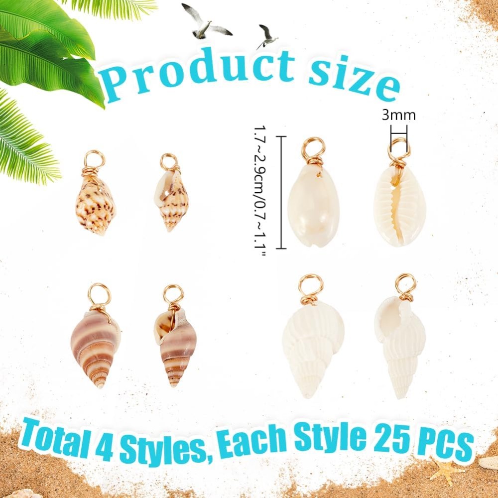 100 pièces 4 Styles coquille n - Jewelry Making Tutorials avis et prix