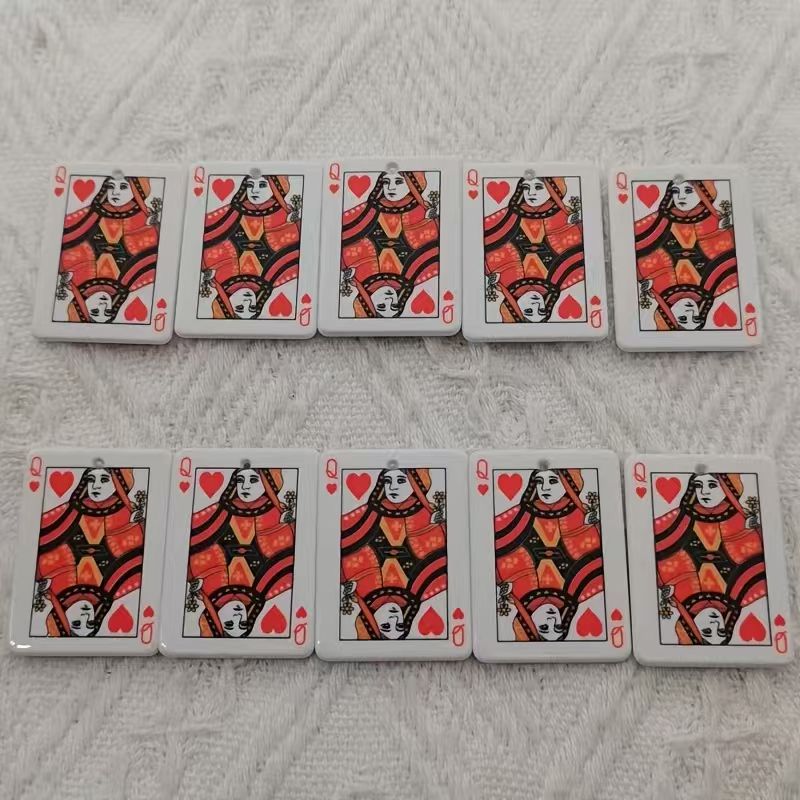 Pendentif poker en acrylique d - Jewelry Making Necklaces avis et prix